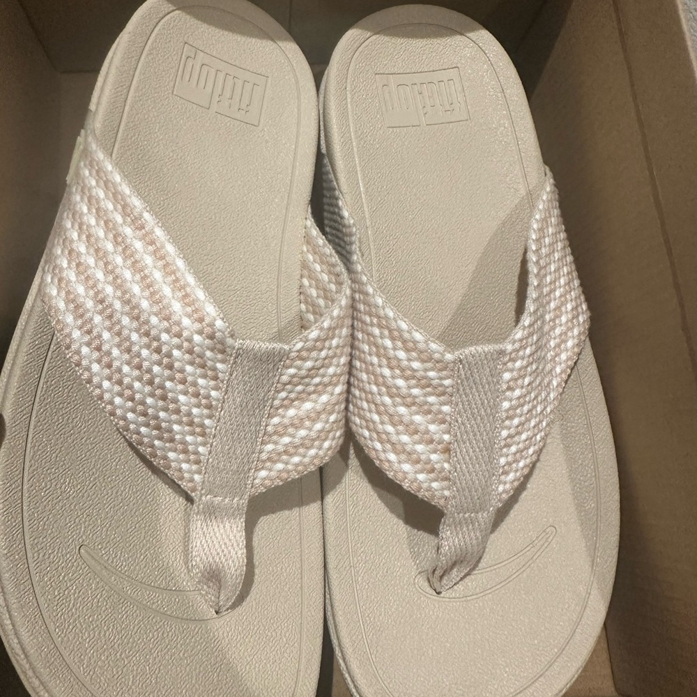 Fitflop Beige and White Women's Sandals